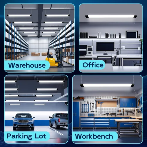 Miniatura 7 de hykolity Luz LED de 5000 K para tienda, 4 pies, luz diurna de 42 W, luces de techo LED para garajes, talleres, sótanos, colgantes o empotrados