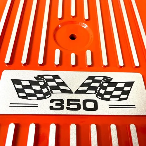 Miniatura 2 de Kit de filtro de aire redondo para Chevy 350-13" de bloque pequeño - Naranja