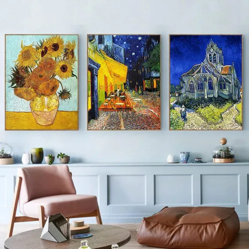 Miniatura 2 de VeGuude Kits de Pintura de Diamantes para Adultos, Paquete de 6 Kits de Arte de Diamantes Noche Estrellada de Van Gogh, Manualidades DIY de Taladro