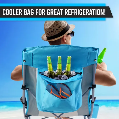 Miniatura 8 de Nice C Mesa plegable de almacenamiento para playa + paquete de 2 sillas de playa con enfriador