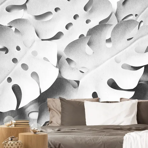Miniatura 16 de NWT Calcomanía removible de pared/mural blanco pastel azul margarita, naturaleza, desierto, arte digital, arte moderno, decorativo, floral
