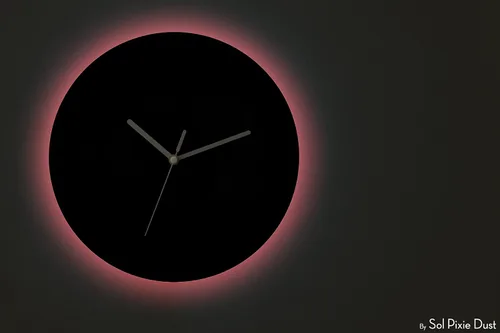 Miniatura 6 de Custom Name Whatever, you're late anyway/Round Black - Wall Clock- Optional RGB LED 5V Backlit