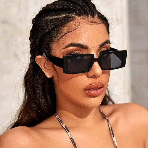 Miniatura 2 de Gafas de sol GIFIORE rectangulares para mujer, gafas de sol modernas estilo retro, gafas con montura ancha y con protección UV400
