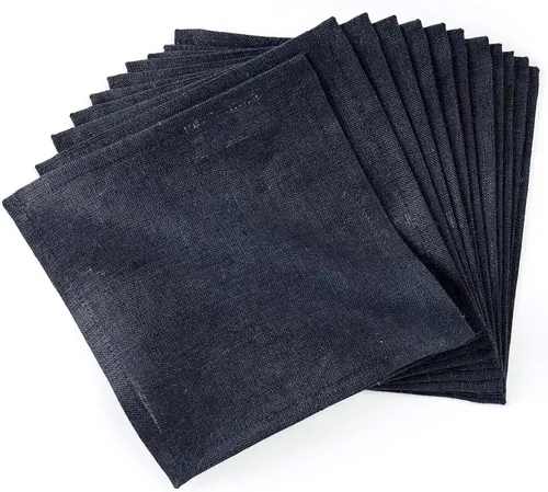 Solino Home Servilletas de cóctel de lino azul marino de 6 x 6 pulgadas, juego de 12 servilletas de tela de lino 100% puro, suave, duradero,