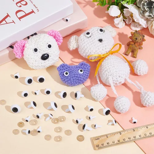 Miniatura 5 de PH PandaHall 240 juegos de ojos de seguridad, 6 tamaños, ojos de ganchillo, ojos amigurumi, ojos de animales de peluche, ojos artesanales