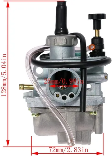 Miniatura 2 de Carburador LT80 para ATV Suzuki LT80 Quadsport 1987-2006 Carburador Carb con Bota de Admisión del Filtro de Aire + Llave de Paso