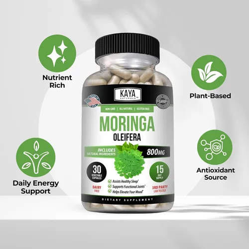 Miniatura 4 de Kaya Naturals Extracto de hoja de moringa, suplemento completo de superalimentos verdes, moringa de árbol milagroso puro, aumenta la energía