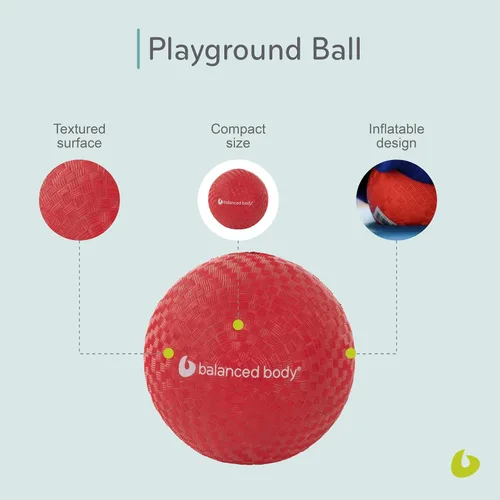Miniatura 5 de Balanced Body Bola de juegos, herramienta de masaje y alineación, esfera de ejercicio inflable, 5 pulgadas