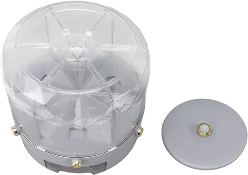 Miniatura 8 de Contenedor de almacenamiento de granos, caja dispensadora de arroz giratoria, dispensador de granos de 6 rejillas, dispensador de alimentos