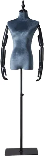 Miniatura 9 de Female Mannequin Torso with 140-185 Cm Adjustable Height Stand, Shoulders 39 Cm /Bust 86 Cm / Waist 64 Cm / Hip 84 Cm(Brown,with arms)