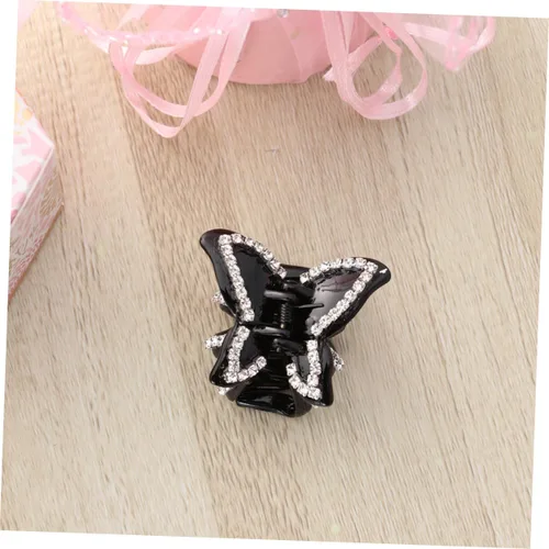 Miniatura 2 de Amosfun 3 pinzas para el pelo con lazo, pasadores de diamantes de imitación, pinzas de dientes con purpurina, tocados nupciales para boda, mini clip