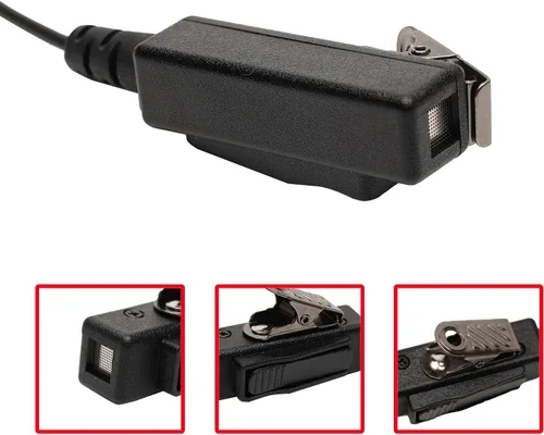 Miniatura 6 de Auriculares con micrófono PTT compatibles con Kenwood NX-200 NX-210 NX-300 NX-3300 TK-280 TK-290 NX5200 NX-5300-K2 P25 Walkie Talkie Radio