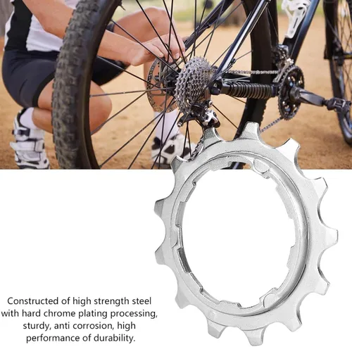 Miniatura 7 de Diente de casete 13T, construcción de acero duradera de alta resistencia, componente de rueda libre de 10 velocidades para ciclistas de engranajes