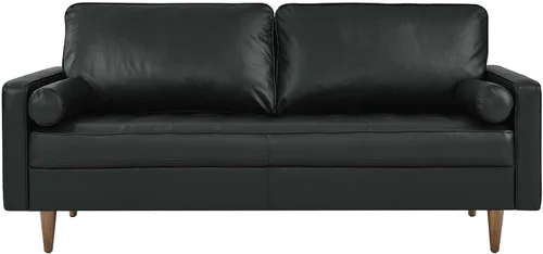 Miniatura 6 de Modway EEI-4633-BLK Valour - Sofá de cuero, color negro