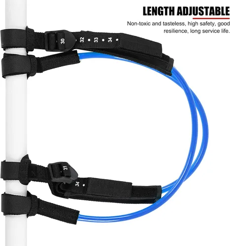 Miniatura 5 de Cuerda de correa de surf, 2 piezas de 28 a 34 pulgadas, líneas de arnés de seguridad ajustable para windsurf, correa para tabla de surf, accesorio
