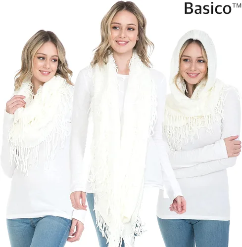 Miniatura 3 de Basico - Bufandas infinitas para mujer, modernas, suaves y de invierno