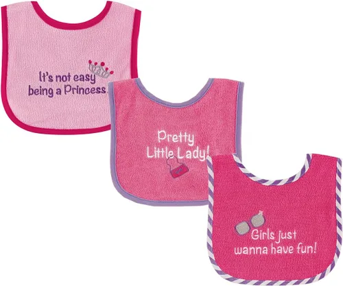 Miniatura 17 de Luvable Friends Baby Cotton Terry Drooler Bibs with PEVA Back, Transportation, One