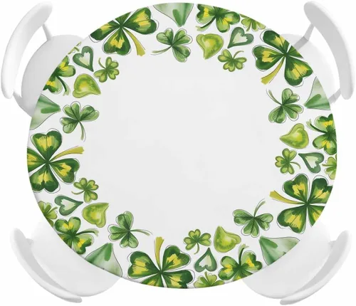 Miniatura 17 de Mantel redondo ajustable con diseño de huevos de Pascua de 36 a 44 pulgadas, bonito mantel colorido con borde elástico, manteles impermeables a