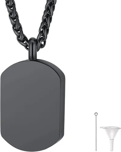 Miniatura 165 de FindChic Collares personalizados con urna para cenizas, barra vertical, gato, luna, reloj de arena, garra de perro, acero inoxidable, chapado en oro