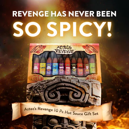 Miniatura 2 de Set de regalo de variedad de salsa picante estilo mexicano Aztecs Revenge - 10 botellas de salsa picante
