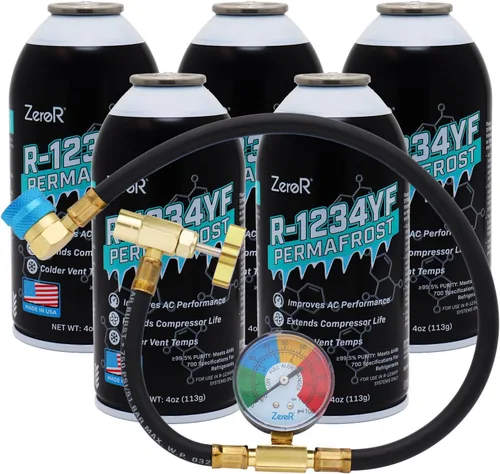 Miniatura 7 de ZeroR® Permafrost para sistemas de CA R1234YF Potenciador de rendimiento 2 latas + medidor de grifo HD de 24 pulgadas