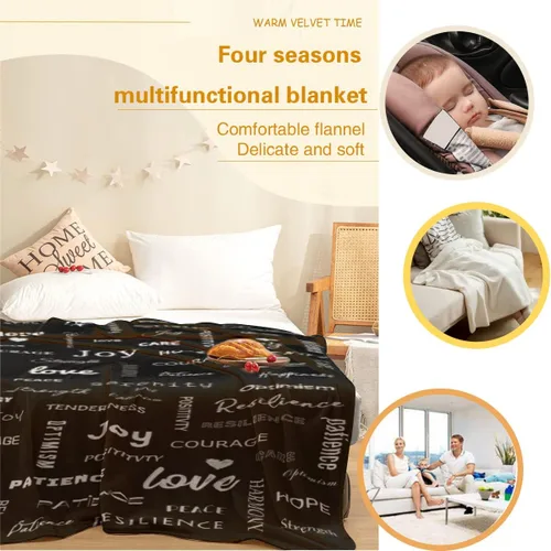 Miniatura 4 de Manta curativa, manta de regalo para mujeres y hombres, cálido regalo inspirador, manta de forro polar suave con energía positiva, comodidad, amor