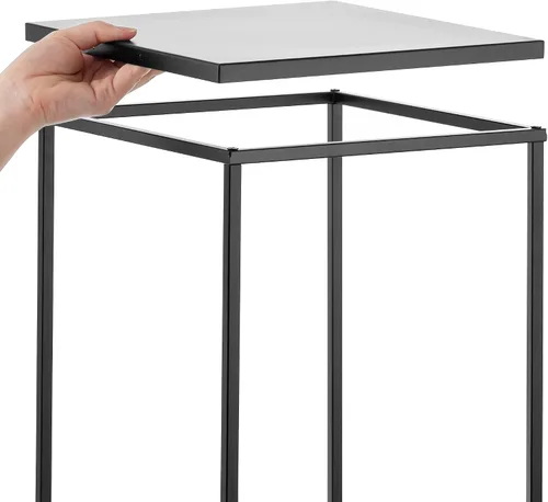 Miniatura 4 de Soporte de pedestal negro para plantas, 2 piezas, soporte de metal para plantas, soporte de flores de 15.75 pulgadas de alto, soporte para flores