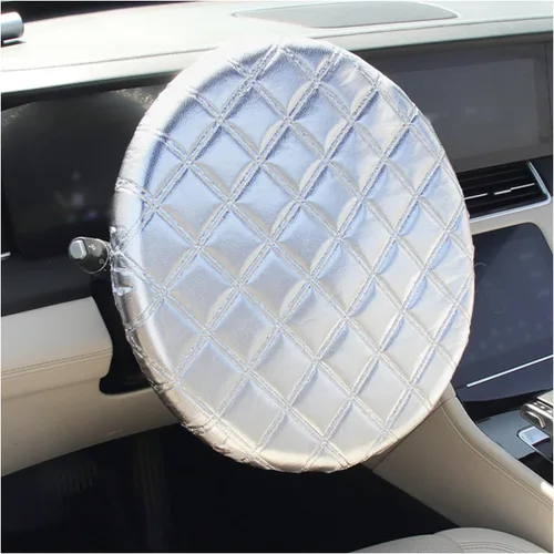 Cubierta de Volante de Coche con Protección Solar, Cubierta de Rueda de Coche de Película de Aluminio para Aislamiento Térmico y Enfriamiento,