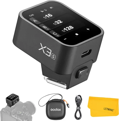 Godox Disparador de flash inalámbrico X3S X3-S TTL para cámara Sony, transmisor de flash inalámbrico de pantalla táctil de 2.4G, compatible con TTL