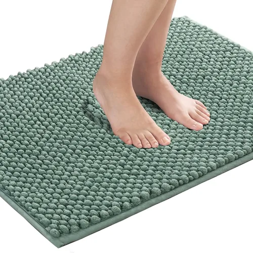 Miniatura 6 de Turquoize Alfombras de baño de felpilla antideslizante para baño, 17 x 24 pulgadas, extra suaves y absorbentes, lavables a máquina, perfectas