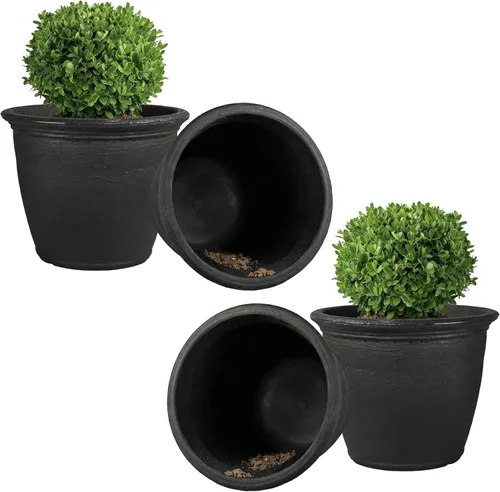 Miniatura 41 de Sunnydaze Anjelica - Maceta grande de plástico para plantas, maceta grande de plástico de doble pared para exteriores con agujeros de drenaje Óxido