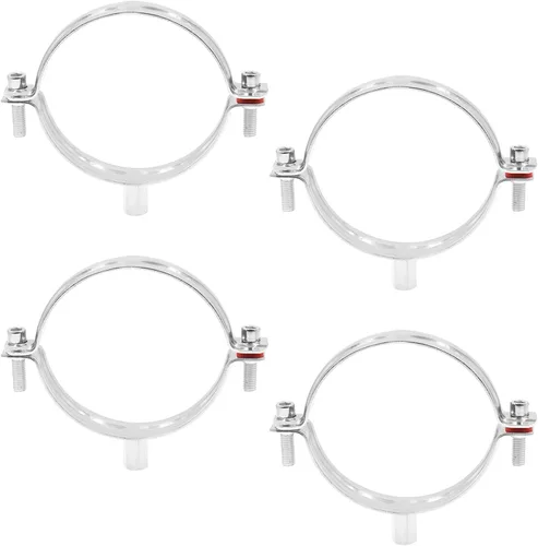 Miniatura 9 de 304 - Soporte de tubo de acero inoxidable 304, soporte de correa de tubo resistente, colgador de tubo de anillo dividido duradero, 4 soportes
