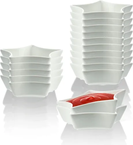 Miniatura 6 de SOCOSY Plato de cerámica multiusos en forma de estrella blanca para condimentos, platos para sushi, aperitivos, platos para servir platos