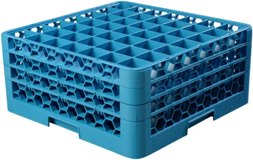 Miniatura 9 de Carlisle FoodService Products RG3614 OptiClean - Estante de vidrio con 36 compartimentos, compartimentos de 2.94 pulgadas, color azul (paquete de 6)
