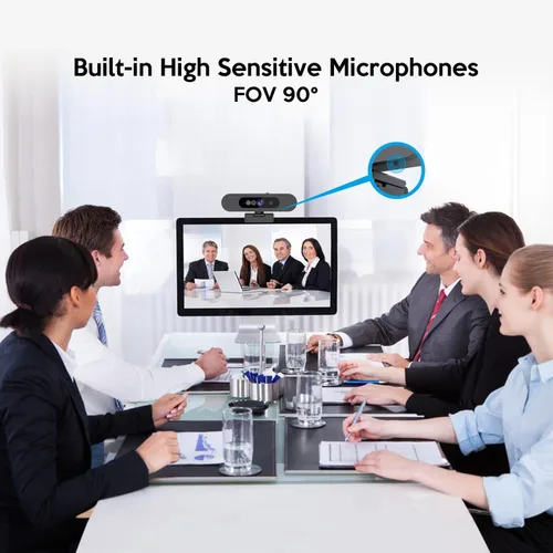 Miniatura 4 de TOALLIN Cámara web 1080P para Windows Hello Face Login, reconocimiento facial IR, cámara web compatible con Windows Hello con micrófono, cámara