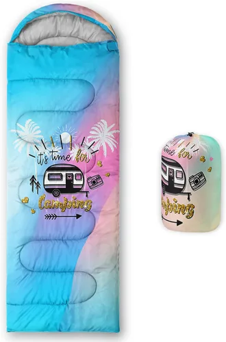 Miniatura 36 de HOSIMA Saco de dormir de mariposa para adultos y niños para campamento, saco de dormir ultraligero gótico negro para clima frío y verano.