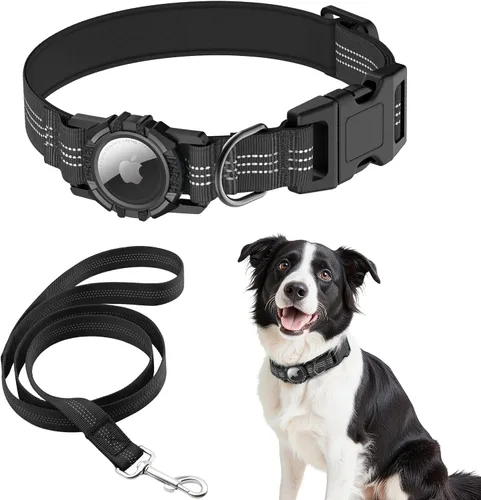 Miniatura 12 de Collar para Perros AirTag, Impermeable IP68 Collares para Perros con Air Tag Integrado Reflectantes, Ultra-Duradero, Cómodo Acolchado, Collares