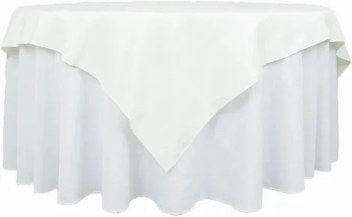 Miniatura 3 de Balsa Circle Mantel cuadrado de poliéster negro de 70 x 70 pulgadas, para bodas, fiestas, eventos, recepción, catering, suministros de decoración