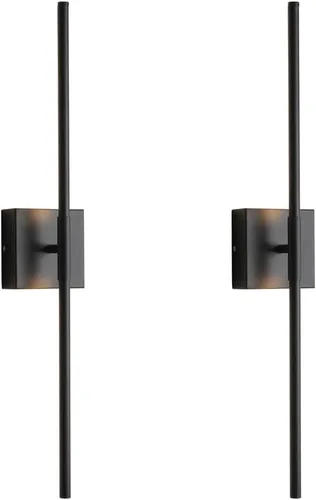 Miniatura 10 de Juego de 2 apliques de pared LED en oro cepillado con luz blanca cálida