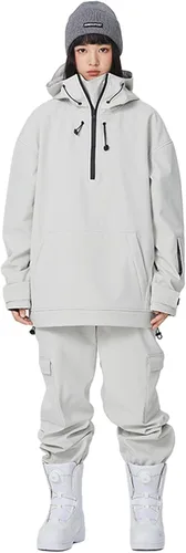 Miniatura 15 de RIUIYELE Traje de esquí para mujer, chaqueta y pantalones de snowboard para deportes al aire libre, traje de nieve con aislamiento impermeable
