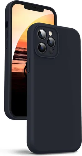 Supdeal Funda de silicona líquida para iPhone 12 Pro Max, [protección de cámara] [antihuellas dactilares] [carga inalámbrica] Funda protectora de 4
