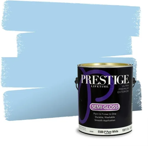 Miniatura 1586 de Pintura Exterior + imprimación PRESTIGE, todo-en-uno, 1 galón, acabado mate, color comparable al Valspar* Royal Gray* VS151-Gris real