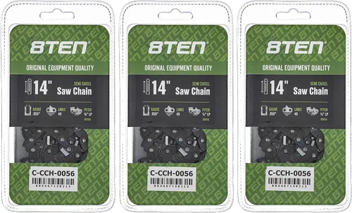 Miniatura 26 de 8TEN Cadena de motosierra semi cincel de 6 pulgadas .050 1/4 42 DL para Worx WG320 Black & Decker LLP120 (paquete de 3)