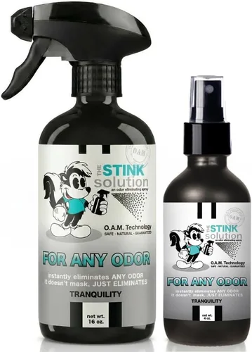 Miniatura 8 de The Stink Solution Tranquilidad para cualquier espray eliminador de olores para sudor, orina y olores sucios. Seguro para rociar en manos, ropa