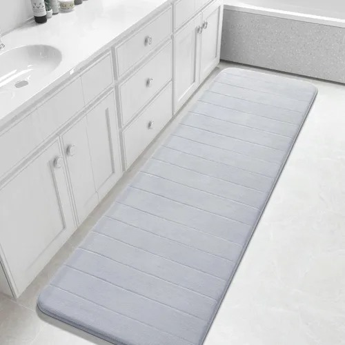 Miniatura 103 de Yimobra Tapete de baño de espuma viscoelástica, súper suave, absorbente, antideslizante, de secado rápido, lavable a máquina, tapete para bañera