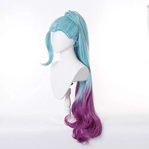 Miniatura 3 de Peluca de cabello ondulado largo degradado Anime Cosplay Hair COS (Azul)