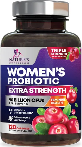 Probióticos para mujeres – Mezcla de probióticos 90 mil millones de UFC por porción – Probiótico para mujer para apoyo de salud vaginal y digestiva
