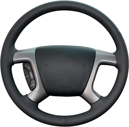 Miniatura 13 de Funda de volante de cuero genuino Loncky para Chevrolet 2008-2013 Silverado 1500 / Silverado 2500 3500/2007-2014 Tahoe/2007-2014 Suburban