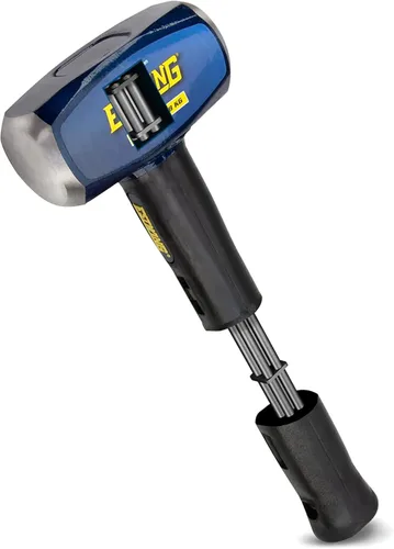 Miniatura 3 de Estwing Martillo de trineo de cara dura de 4 libras, mango indestructible de 12 pulgadas, cabeza de acero bloqueada, agarre de goma vulcanizada
