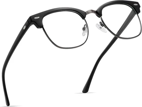 Miniatura 32 de Gafas de Luz Azul para Mujer/Hombre Gafas de Computadora de Luz Azul para Mujeres/Hombres A04-cristal marco plateado